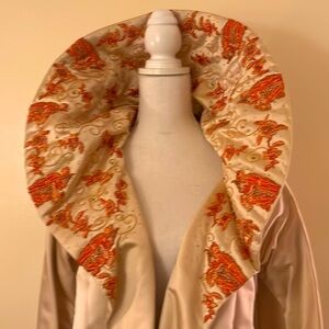 Magnificent satin wrap coat